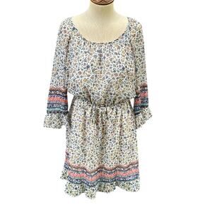 Eyeshadow Boho Peasant Tiny Flowers Babydoll Dress Size Medium